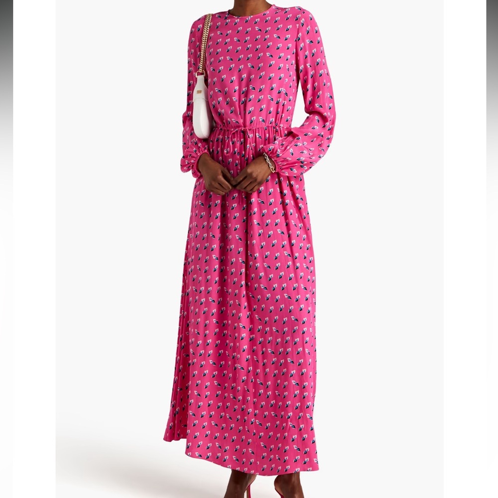 Diane Von furstenberg pink maxi dress size 4-6